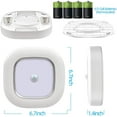 thumbnail image 4 of Wireless Motion Sensor Ceiling Light Battery Powered, FYBTO Motion Sensing Activated LED Night Lights Indoor for Closet Basement Kitchen Bathroom Hallway Stairwell Garage 300LM White, 4 of 5