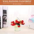 thumbnail image 2 of Metal Hanging Flower Pot Farmhouse Balcony Planter Flower Bucket Holder Vintage Dried Flower Container, 2 of 7