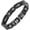 Black, variant on Stainless Steel Bracelet for Men with Hematite Stones, Fashion Jewelry Gifts, 8.66 inch