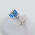 thumbnail image 4 of Ruthana Engagement Ring Created Blue Topaz Silver Womens Ginger Lyne Collection, 4 of 5