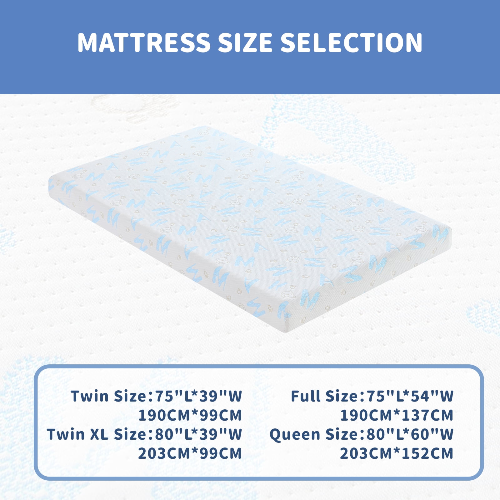 6 inch Twin Memory Foam Mattress,Medium Firmness,Euro Top,Cooling & Pressure Relief, In a Box