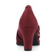 thumbnail image 4 of Journee Womens Loren Comfort Insole Round Toe Mid Block Heel Pumps, Widths Available, 4 of 10