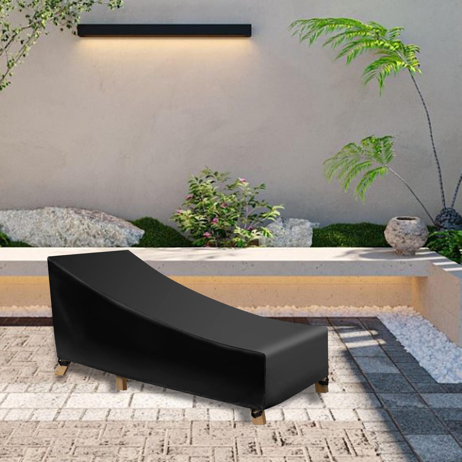 Patio Chaise Chairs Cover Beach Chair Cover Waterproof Outdoor Dustproof Pool Lounger Chair Covers Patio Sofa Furniture Covers 210D and Large