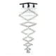 thumbnail image 1 of Candil de Cristal Cortado Gamalux Williams Krystal Aros Cuadrado de 5 Luces, 1 of 5