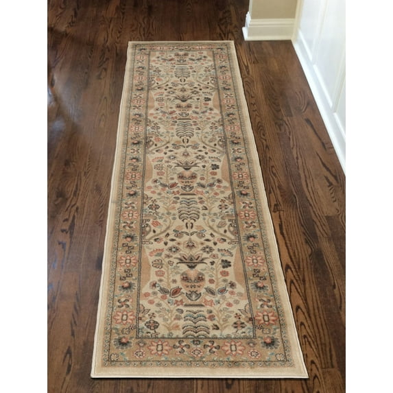 Radici USA 3812 Ghiacco Traditional Cream Oriental Area Rug (2'2" x 7'7")