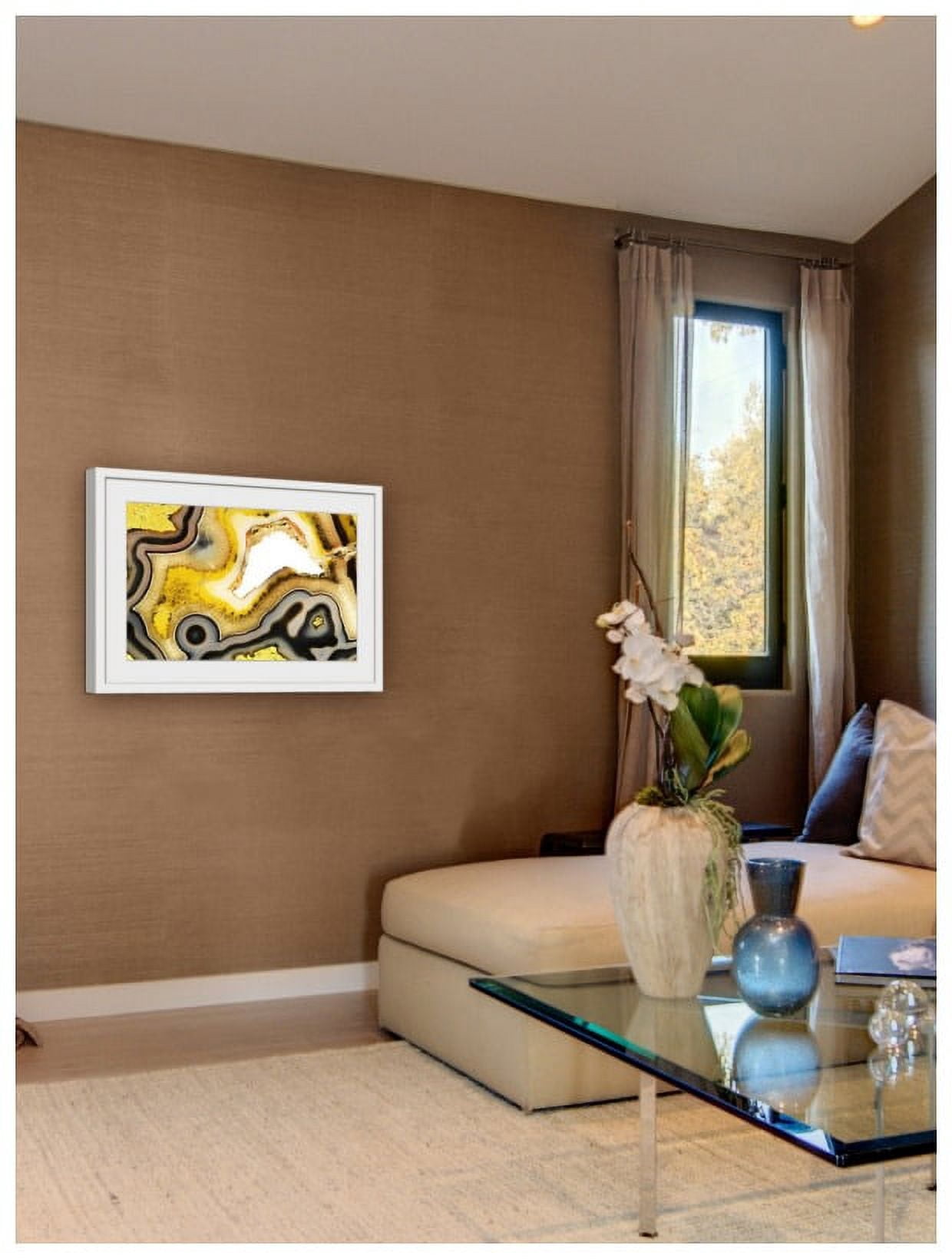 Marmont Hill - "Golden Mineral" Framed Painting Art Print