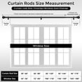 thumbnail image 5 of HEI! DEAR 1" Matte Black Round Ball Adjustable Single Curtain Rod for Windows,36-120", 5 of 7