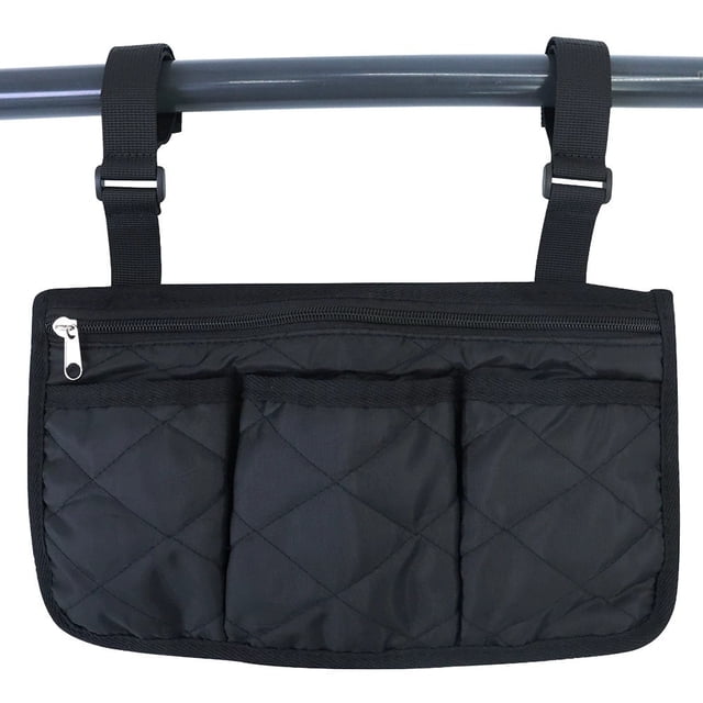 Bolsa lateral para silla de ruedas, bolsas para silla de ruedas para colgar en el lateral, bolsas para silla de ruedas con 4 bolsillos, bolsa para silla de ruedas, bolsa para andador, color