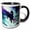 Black/White, variant on 3drose, Black Unicorn Ai Generated Art, 15oz Two-tone Black Mug
