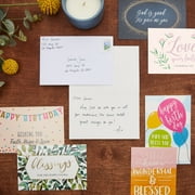 Faithful Finds Greeting Cards - 4 x 6 In Blank Inside, 48-Pack with Envelopes - Prayer Cards for Christian Stationery Set, Encouragement & Thank You