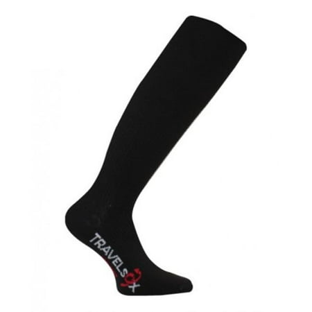 Travelsox TS 1000 Patented Graduated Compression OTC Flight Travel Socks, Black - Small