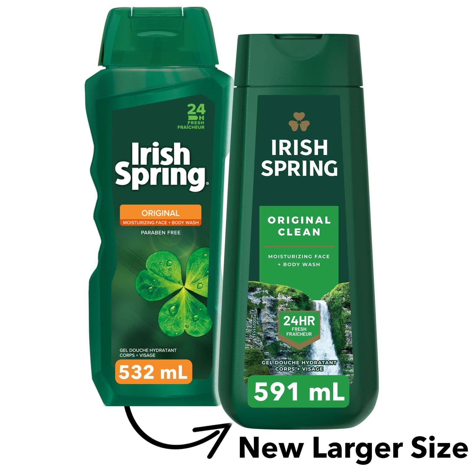 Irish Spring Original Clean Body Wash for Men (Pack of 6)