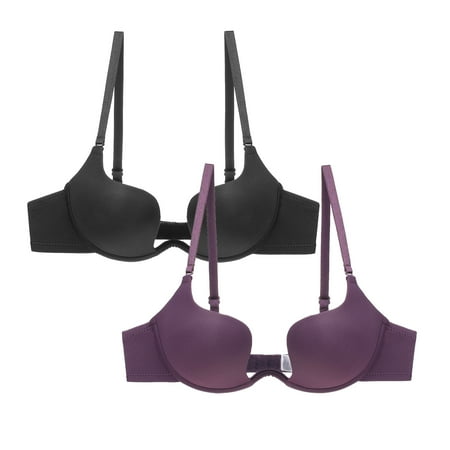 

NEGJ 2PC Women Sexy U-shaped Back Baring Beauty Back Small Brassieres Underwear Bra