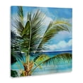 thumbnail image 2 of Stupell Industries Coastal Lush Palm Watercolor View Canvas Art, 17 x 17, by Mauro Devereaux, 2 of 8