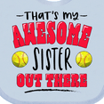 thumbnail image 4 of Inktastic That's My Awesome Sister out There with Softballs Boys or Girls Baby Bib, 4 of 4