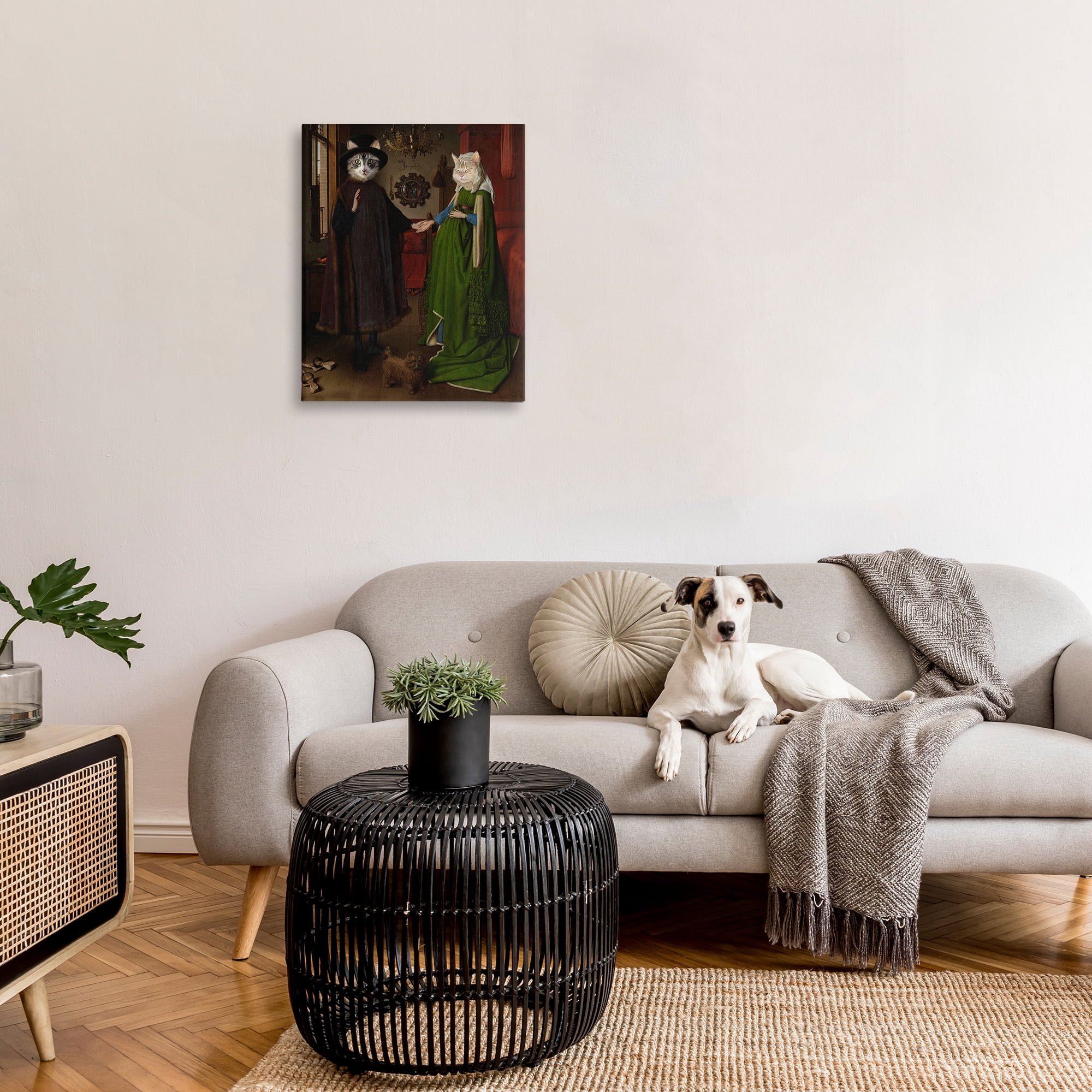 Stupell Industries Classic Painting with Cats Animals & Insects Painting Gallery Wrapped Canvas Art Print Wall Art, 24 x 30
