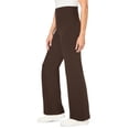 thumbnail image 3 of Woman Within Plus Size Tall Stretch-Cotton Knit Pull-On Wide-Leg Leggings, 3 of 5