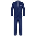 thumbnail image 4 of MSemis Men Suit 2 Pieces Formal Business Solid Tuxedos Blazer Trousers, 4 of 6