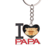 thumbnail image 1 of Matar animales gracioso gato amarillo El soporte del llavero de metal del llavero ama a papá, 1 of 3