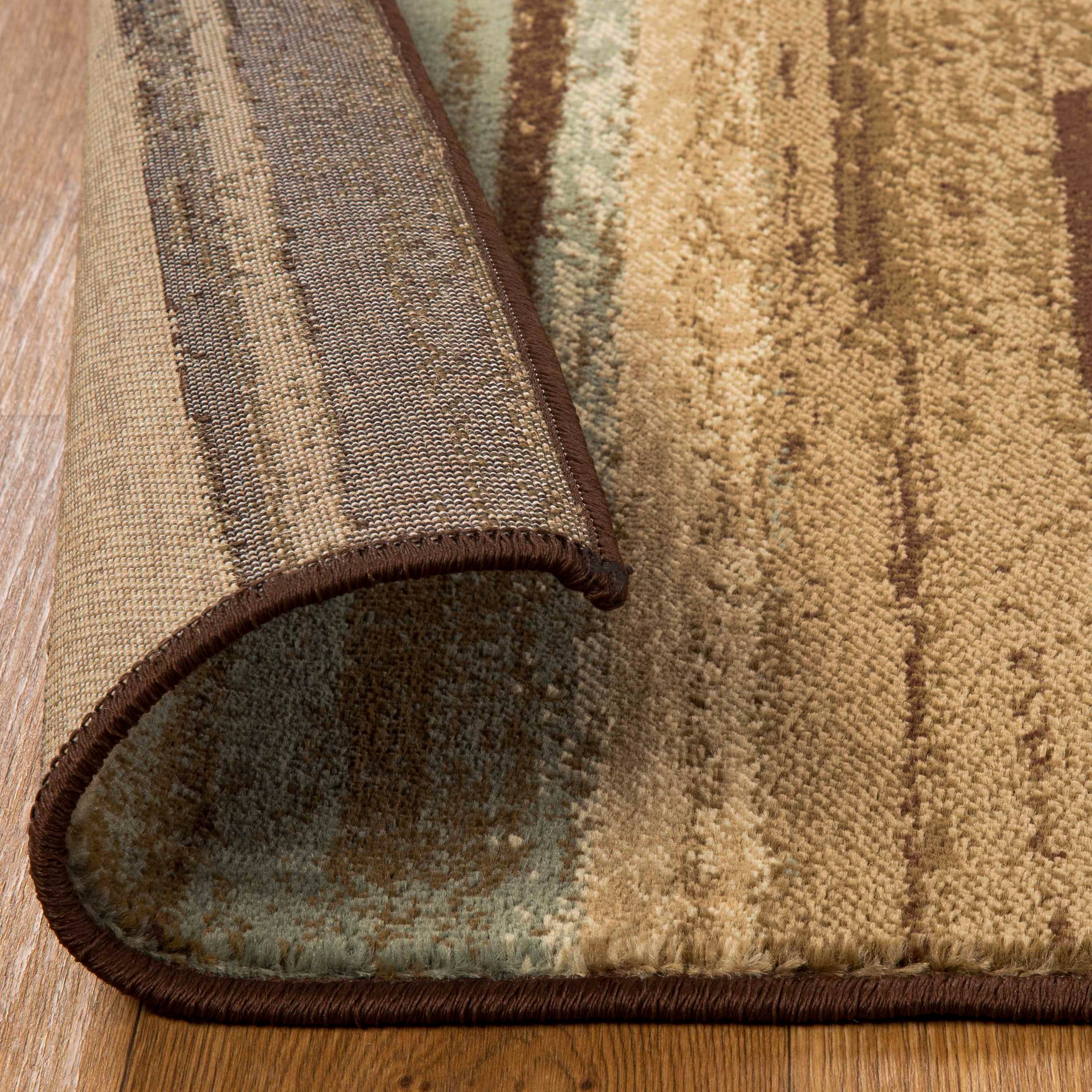 Superior Fulgor Abstract Lines Indoor Area Rug, Taupe, 7' x 9'