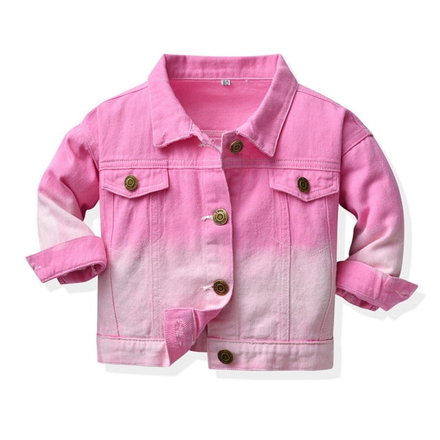Gibobby Abrigos de invierno para niños y niñasNiños pequeños bebés niñas Otoño Invierno algodón manga larga Jeans abrigo chaqueta ropa(Rosa caliente, 4-5 Años)