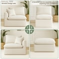 thumbnail image 3 of Oversized Cloud Couch Sectional for Living Room - 5 Seaters Modular Sectional Sofa with Ottoman Convertible L/U Shaped Boneless Design Warm Couches, 3 of 7