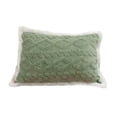 thumbnail image 3 of Milk Fleece Winter Pillowcase - Thermal Fleece Pillow Cover for Bedroom Home Decor, Soft Warm Pillowcase for Winter Cold Weather, Cozy Fleece Pillow Cover for Bed Pillow Protection, 19*29in, Green, 3 of 6