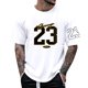 thumbnail image 1 of Camiseta personalizada con estampado alfanumérico para hombre - Cuello redondo y manga corta - Mezcla de algodón, nombre/número personalizado para regalos únicos, 1 of 5