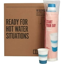 MyOfficeInnovations Paper Hot Cup 12 Oz. White/Blue 500/Carton 24375255