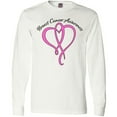 thumbnail image 3 of Inktastic Breast Cancer Awareness with Pink Ribbon Heart Long Sleeve T-Shirt, 3 of 5
