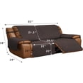 thumbnail image 3 of Easy-Going Recliner Sofa Cover, Reversible Couch Cover for Double Recliner, Split Sofa Cover for Each Seat, Furniture Protector with Elastic Straps for Kids, Dogs, Pets (2 Seater, Chocolate/Beige), 3 of 8