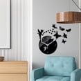 thumbnail image 4 of Pegatinas de espejo acrílico Reloj de pared Hada mariposa 3D DIY relojes para niña regalo sala de estar decoración del hogar , negro negro3 Colco Reloj de pared, 4 of 7