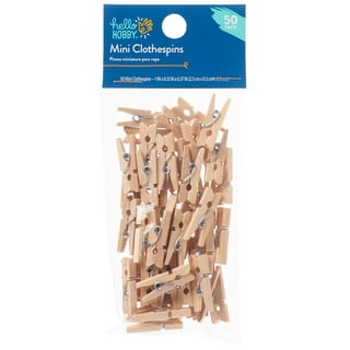 Lwr Crafts Wooden Mini Clothespins 100 per Pack 1 2.5cm (Hot Pink)