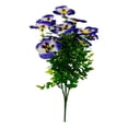 thumbnail image 2 of SMKE outdoor decor,home decor,faux flowers,artificial blooms,yard decor,balcony decor,Artificial Pansy Violet Flowers Blue 14" for Outdoor Home Decor Garden Patio Decoration Faux Plants UV Resistant, 2 of 9