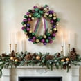 thumbnail image 2 of Christmas Festival Flower Wreath, 20inch Door Wreaths Party Decoration Props, Simulation Wreath for Holiday Home Decor, 2 of 5