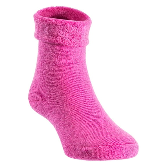 Lian LifeStyle Children's 3 Pairs Wool blend Crew Socks Plain, Size OM-6M, rose