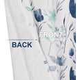 thumbnail image 4 of Floral Kithchen Curtains 36 Inch Watercolor Flower Leaves Tier Curtains, Blue and Gray Floral Cafe Curtains, Rod Pocket Small Window Curtain for Cafe Bathroom Bedroom Drapes, 4 of 6