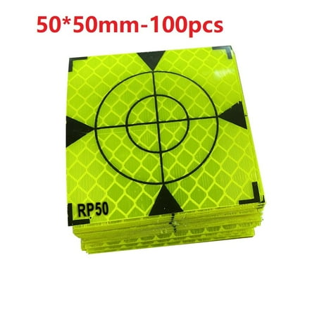 

QXKE 100 Pcs Acrylic Measure Target Total Station Reflector 20/30/40/50/60mm