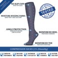 thumbnail image 4 of 6 Pairs Copper Compression Socks for Women & Men Circulation 15-20 mmHg - Better Blood Flow, Swelling , Best Support for Medical, Running, Nursing, 4 of 7