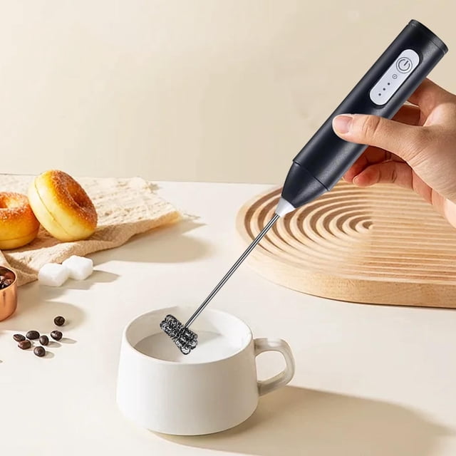 Household Small Hand Beater for Milk Frothing, Coffee, Eggs & Cream, Wireless Rechargeable Portable Kitchen Mixer