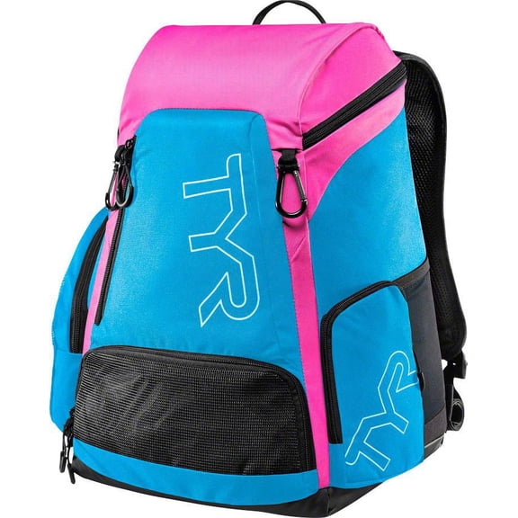 TYR Alliance 30L Backpack: Blue/Pink