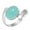 Aqua Chalcedony, variant on 925 Sterling Silver Ring Garnet Quartz Handmade Jewelry
