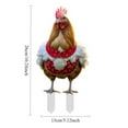 thumbnail image 4 of asddcavvf Christmas Animal Outdoor Garden Chicken Ground Plug Decoration Outdoor Christmas Animal Ground Plug 2D Small Garden Flags for outside with Sign Language Garden Label Outdoor Metal Cards for, 4 of 5