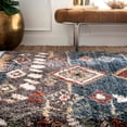 thumbnail image 4 of nuLOOM Rosemarie Southwestern Moroccan Shag Area Rug, 5' 3" x 7' 6", Blue, 4 of 4