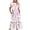 White-B, variant on Penkiiy Women's Summer Casual Short Sleeve Crewneck Dress Casual Flowy Tiered Maxi Beach Dress With Pockets Feather Print Dress XL White