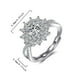 thumbnail image 3 of HomeKingdee Women's Adjustable Moissanite Snowflake Ring - Simulation Zircon and Copper Fashion Ring for Engagement Parties and Gifts, 3 of 5
