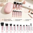 thumbnail image 5 of Livhil 10pcs Portable Travel Makeup Brush Set, Function Mini Makeup Brushes with Pouch(Pink), 5 of 9
