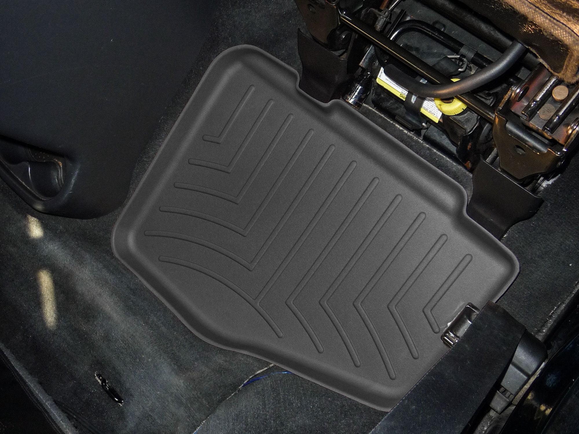 WeatherTech Custom Fit FloorLiners compatible with Jeep Wrangler 2-Door, Wrangler Unlimited 2-Door - 2nd Row (2-Piece Liner), Black