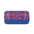 thumbnail image 2 of TEQUAN Large Capacity Pencil Case, Fashion Animal Leopard Texture Pattern Pencil Pouch 2 Compartments Pencil Bag (Blue), 2 of 7