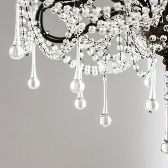 WHAMVOX 10pcs Crystal Chandelier Pendants Replacement Parts Crystal Lamp Prisms Pendants